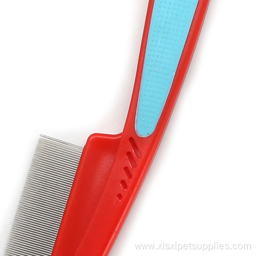 Pet Cleaning Grooming Rose Red Handle Stainless Brushes